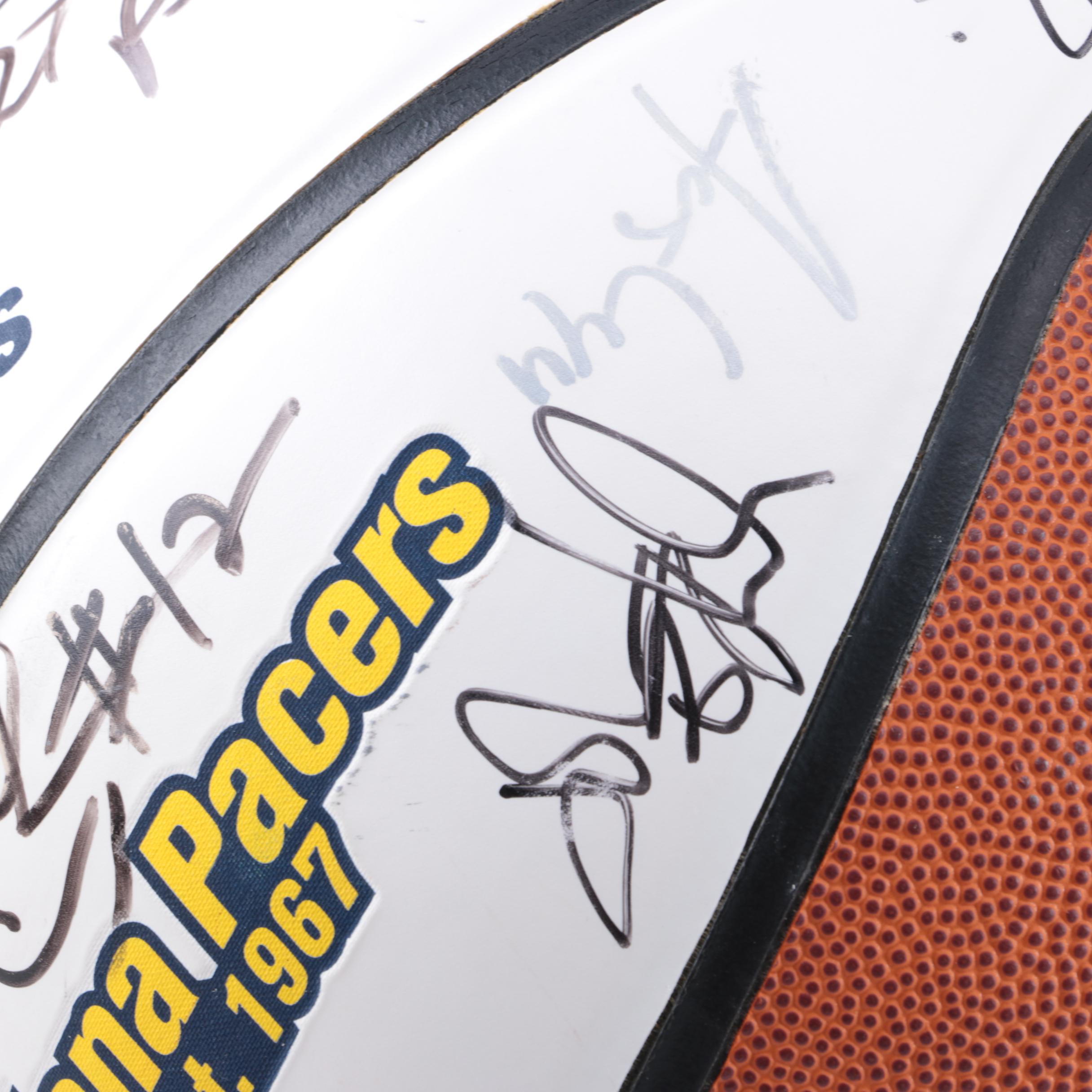 Autographed 2003 Indiana Pacers Basketball