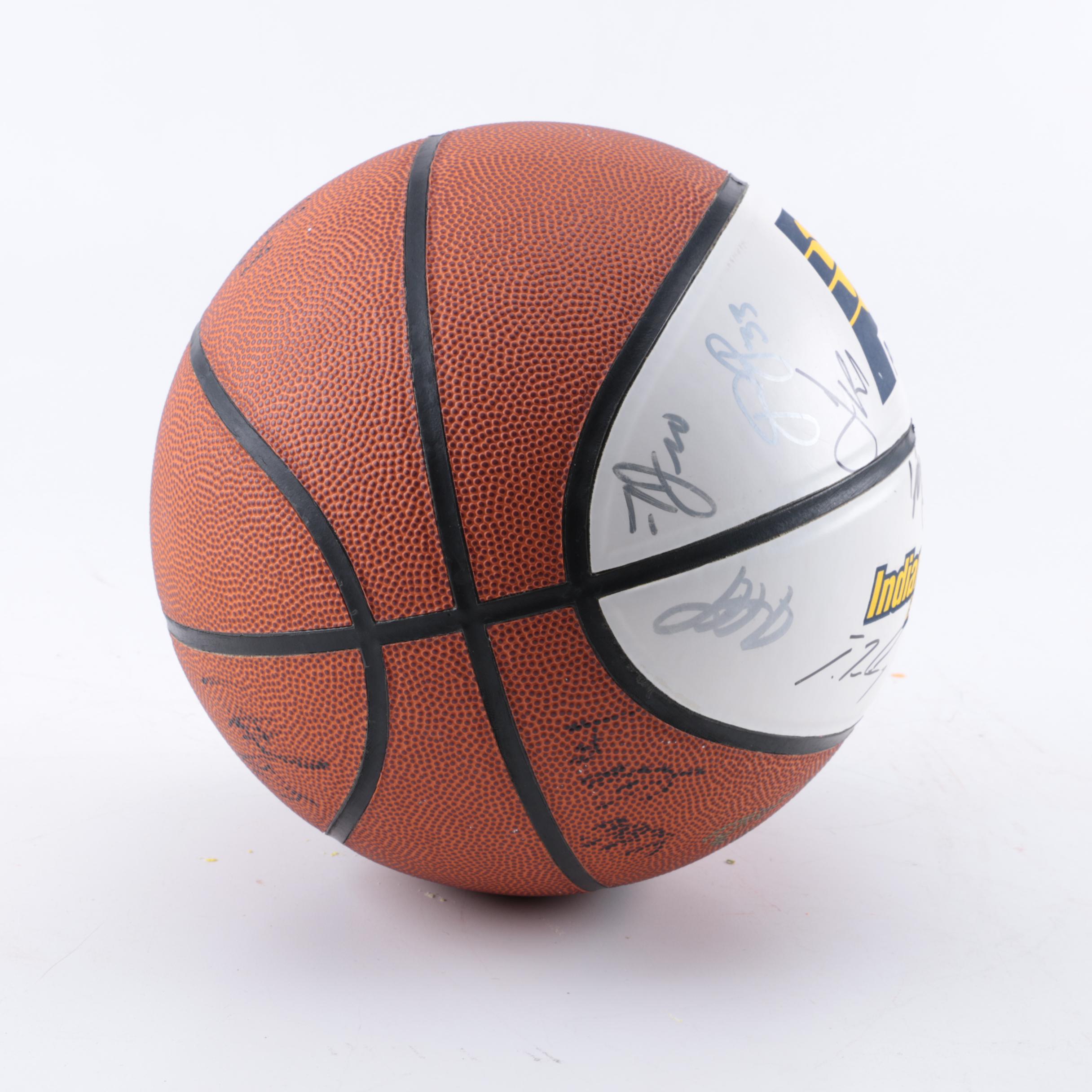 Autographed 2003 Indiana Pacers Basketball