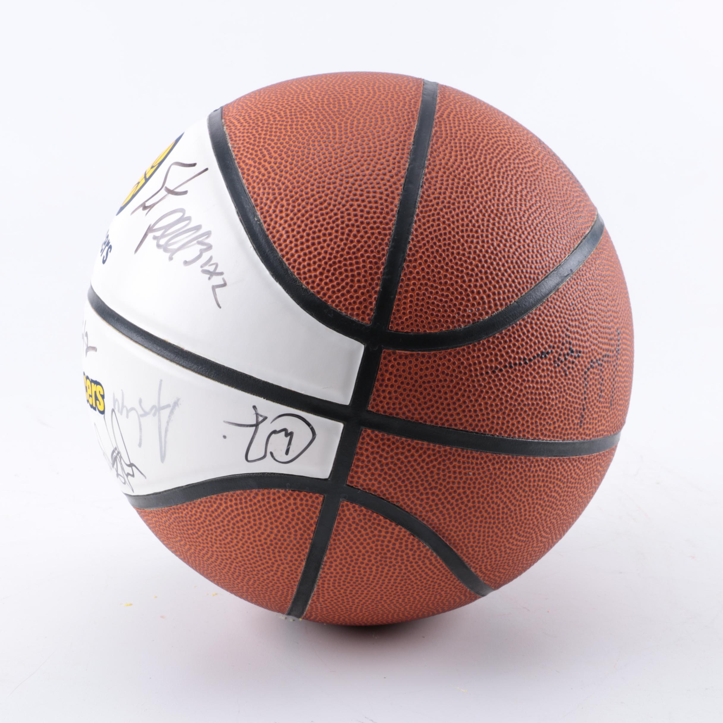 Autographed 2003 Indiana Pacers Basketball