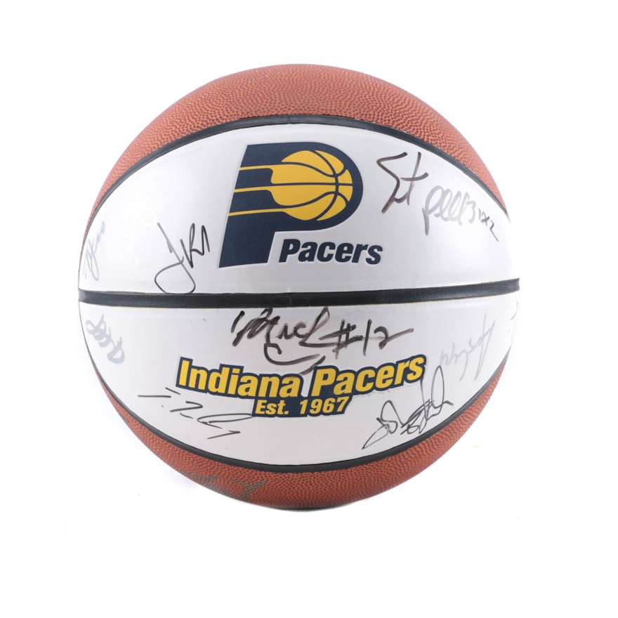 Autographed 2003 Indiana Pacers Basketball