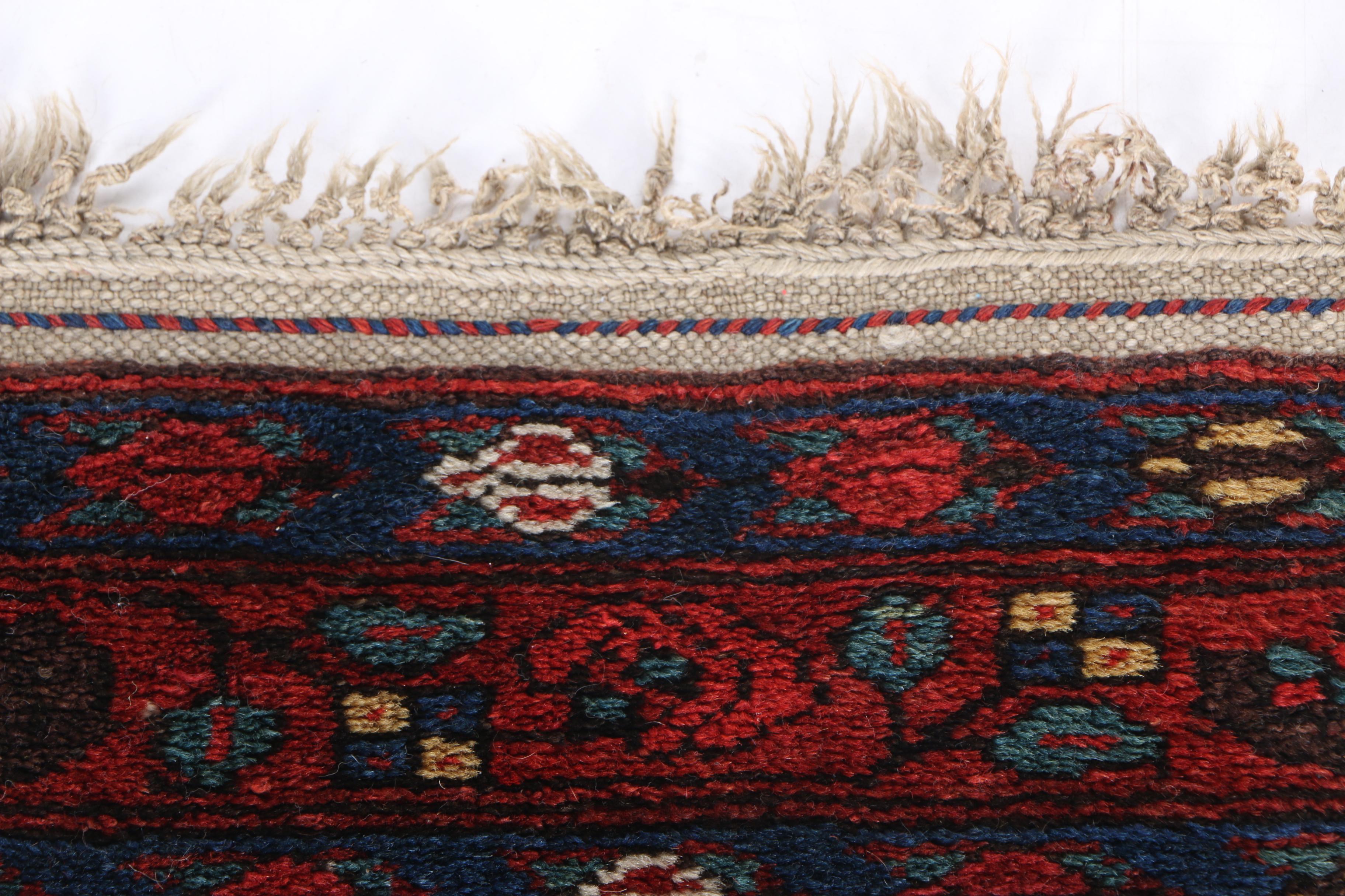 Hand-Knotted Persian Khamseh Long Rug