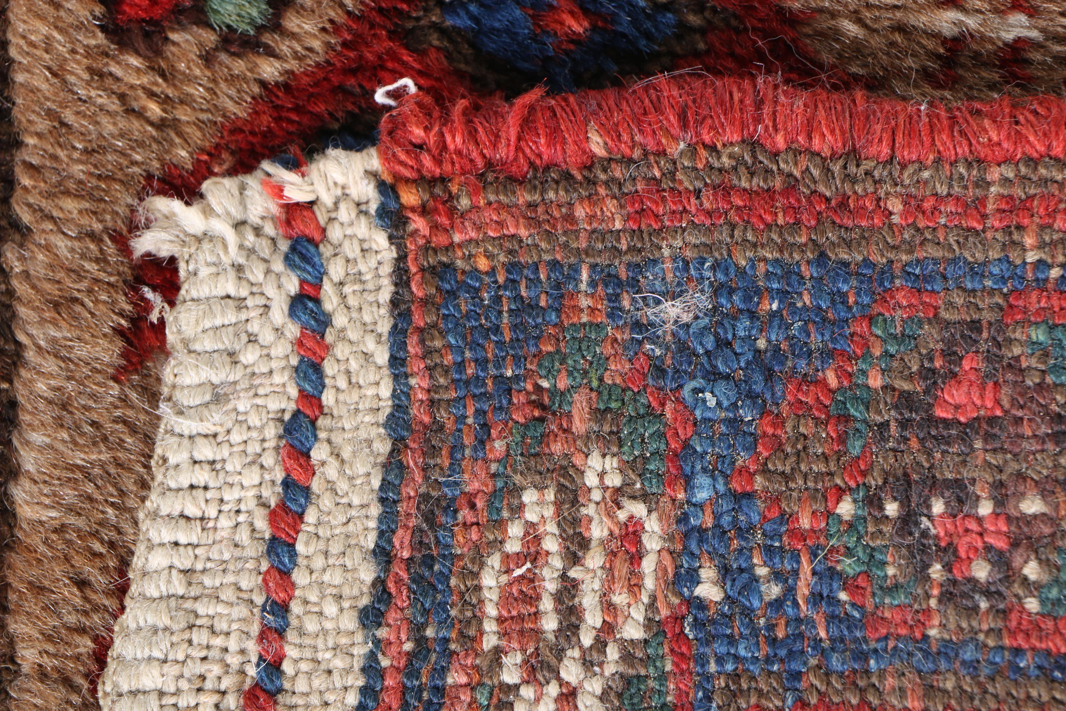 Hand-Knotted Persian Khamseh Long Rug