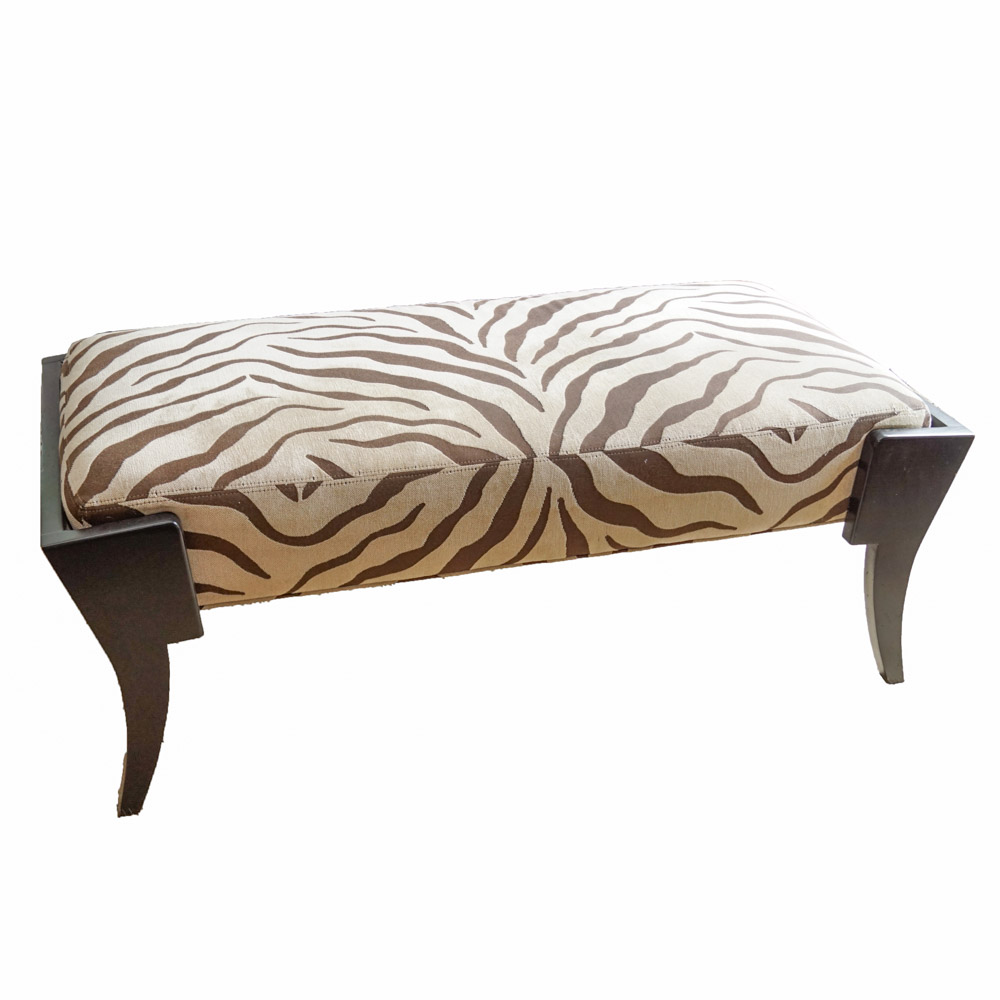 Zebra Print Bench by Drexel Heritage