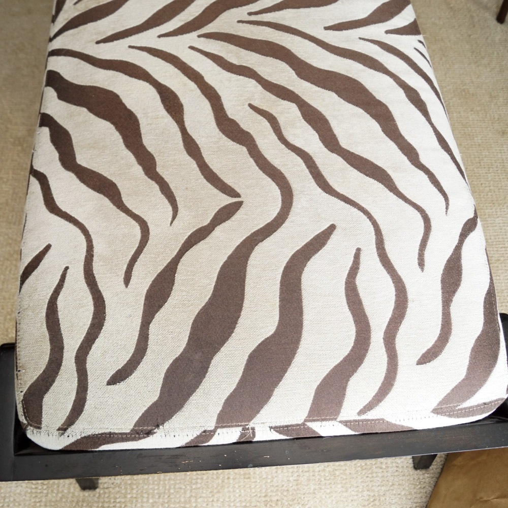 Zebra Print Bench by Drexel Heritage