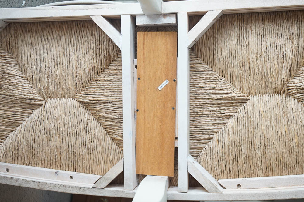 French Provincial Ladder Back Settee