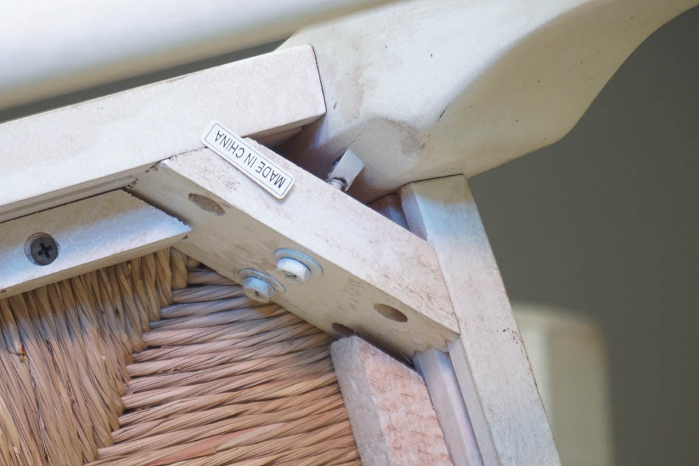 French Provincial Ladder Back Settee