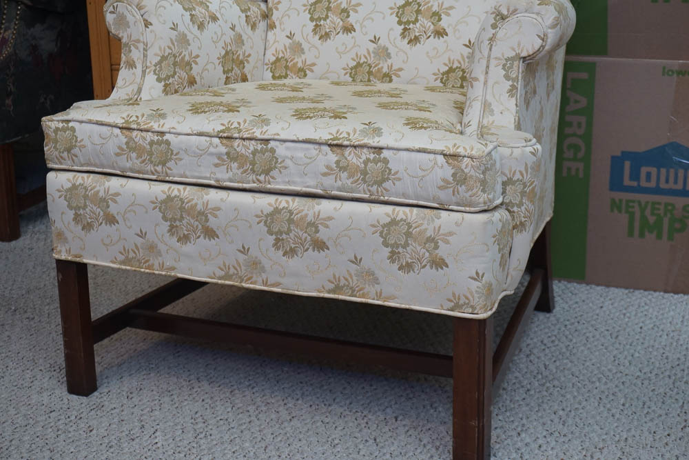Chippendale Style Wing Back Chair by Hickory Chair