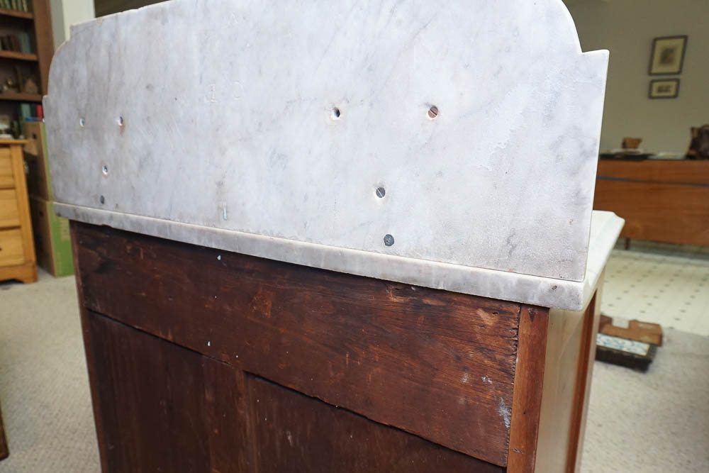 Antique Eastlake Style Chest of Drawers with Marble Top