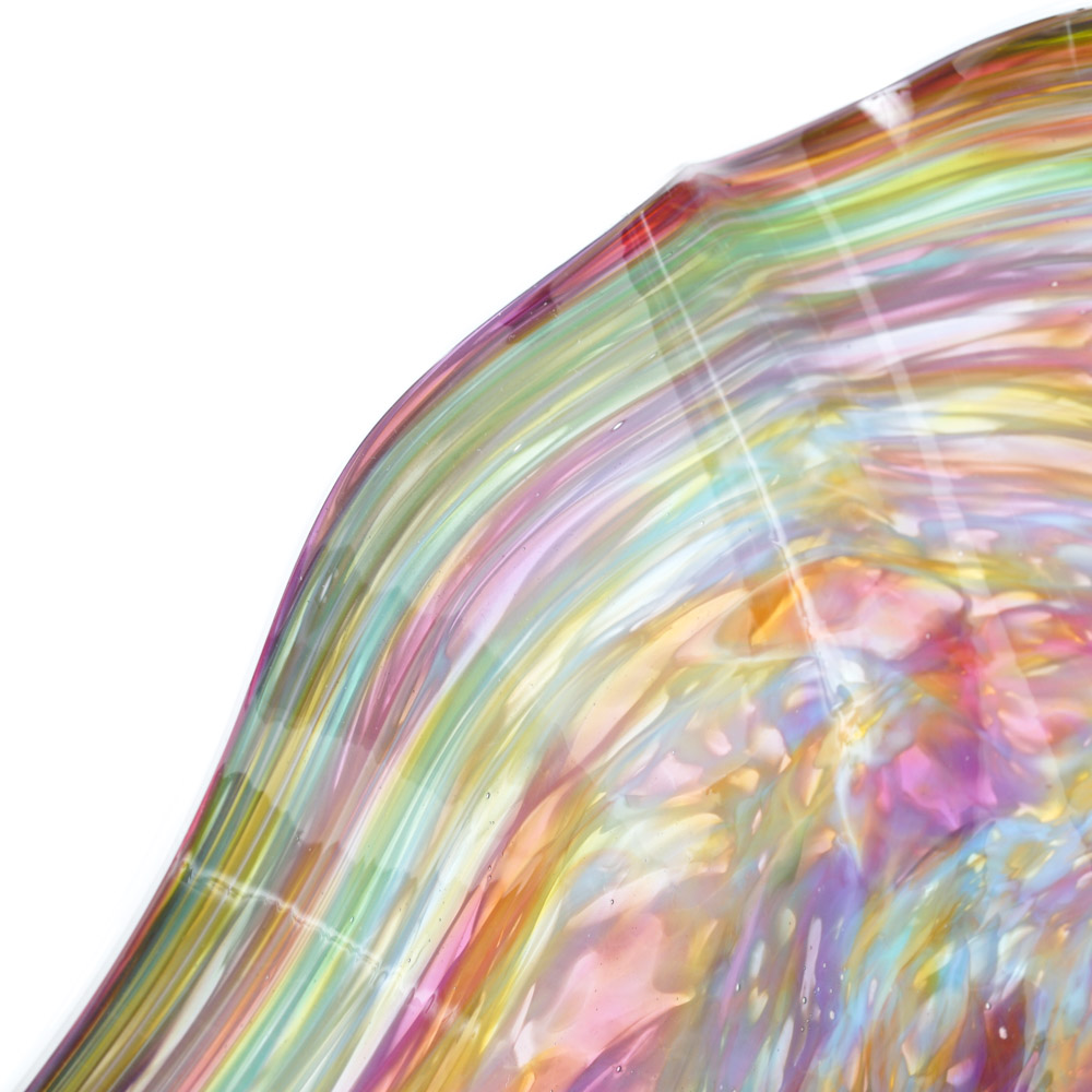 Robert Handley 2010 Freeform Multicolored Art Glass Bowl