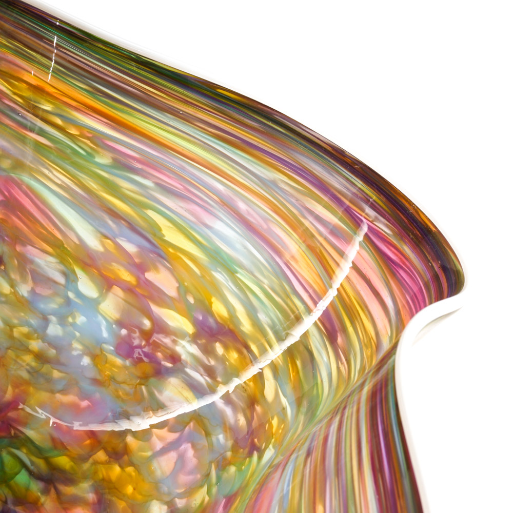 Robert Handley 2010 Freeform Multicolored Art Glass Bowl
