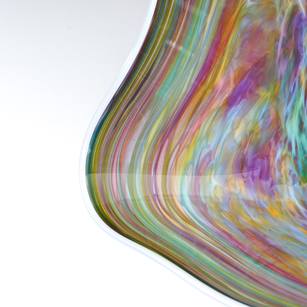 Robert Handley 2010 Freeform Multicolored Art Glass Bowl