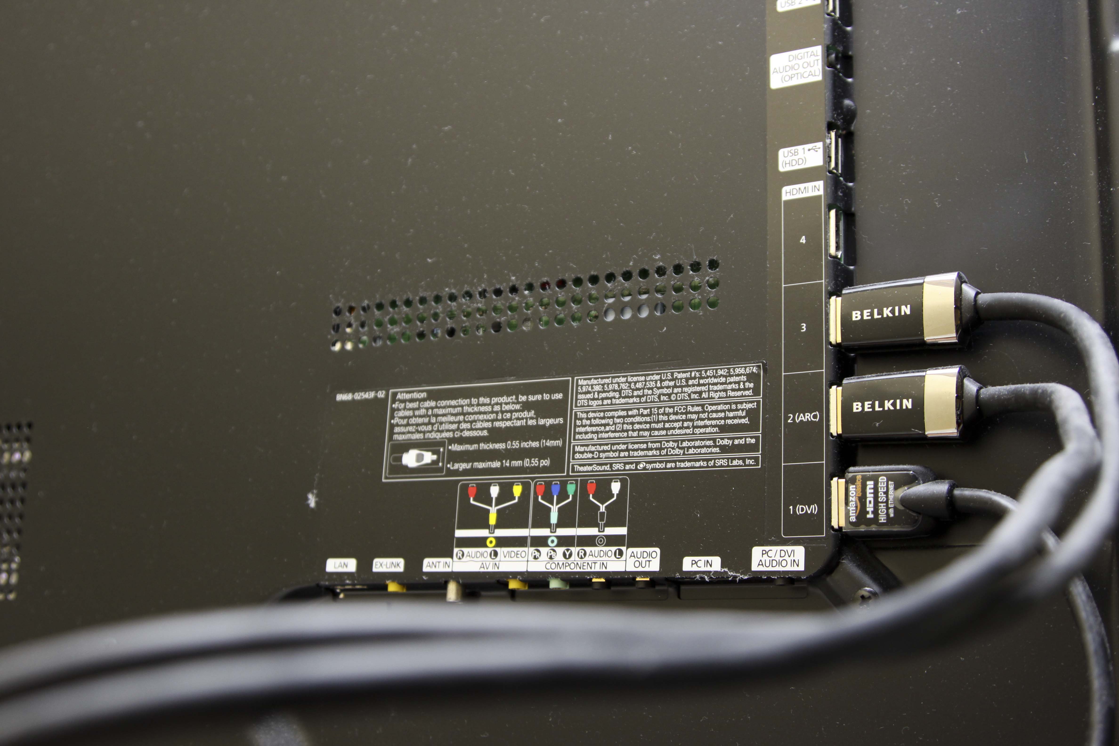 Samsung 46" Television, Samsung Blu-ray, Roku and Apple TV