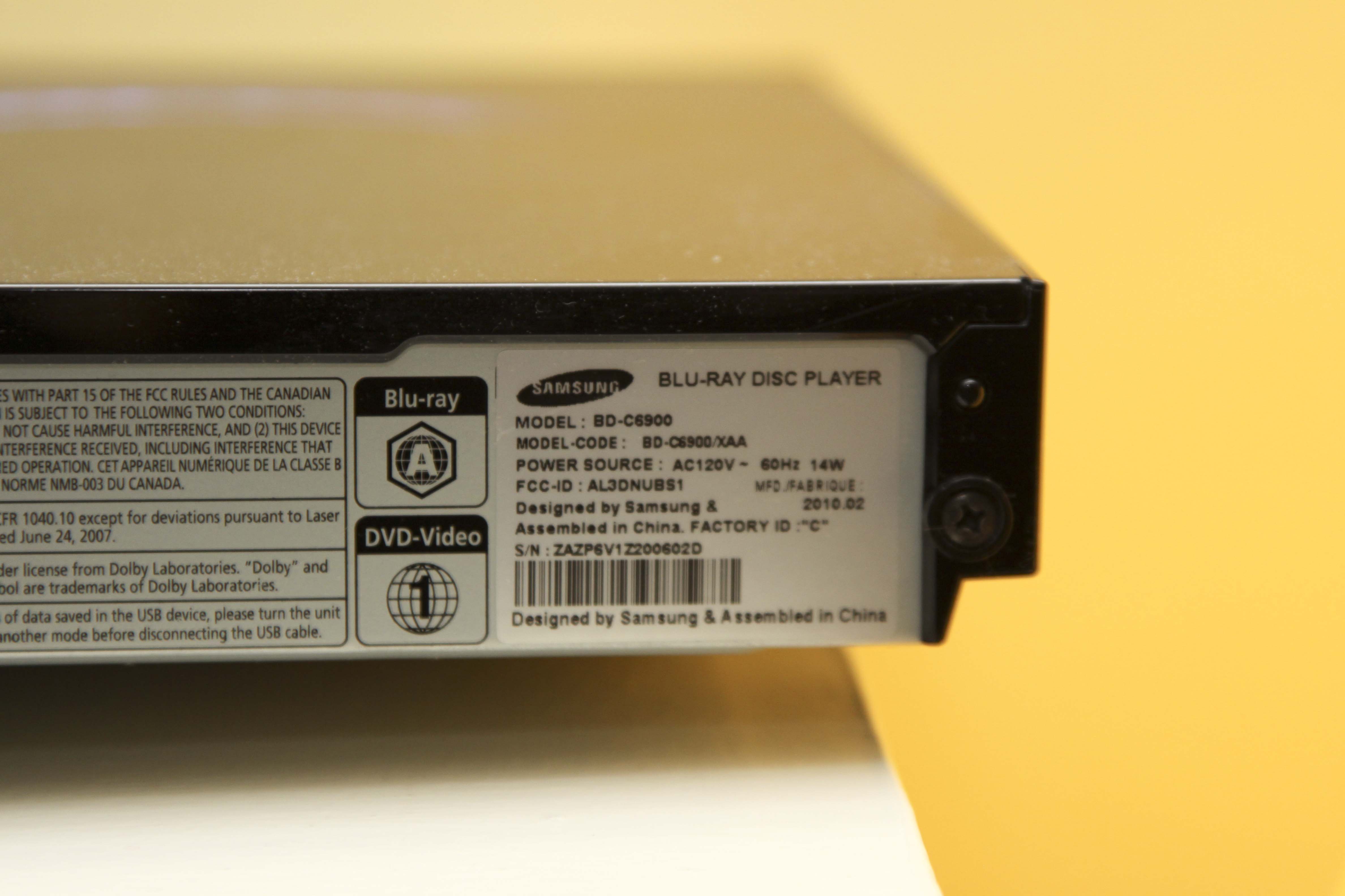 Samsung 46" Television, Samsung Blu-ray, Roku and Apple TV