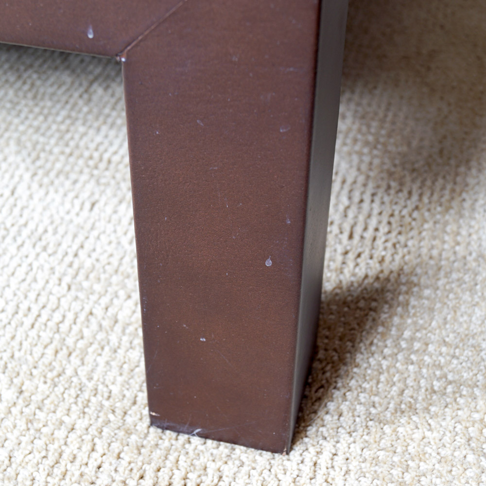Modernist Style Coffee Table with Travertine Top