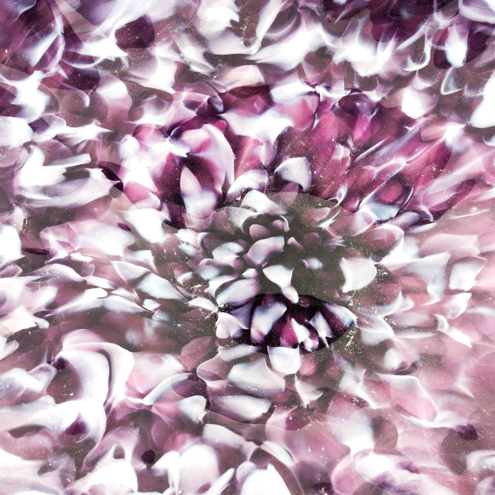 Zac Gorell 2009 Freeform Footed Art Glass Platter in Swirled Purple and White