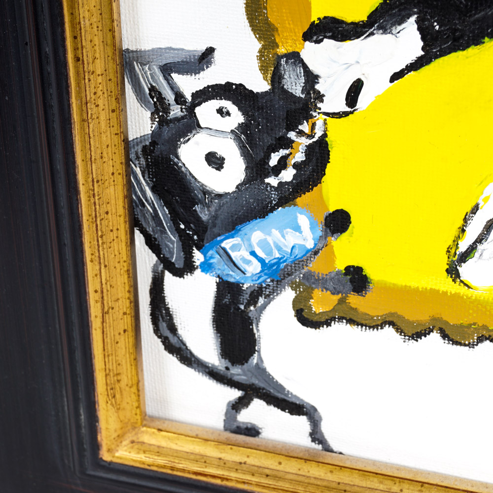 Julia McClurg "Lulu Bella" Oil Paintings of Black and White Dogs