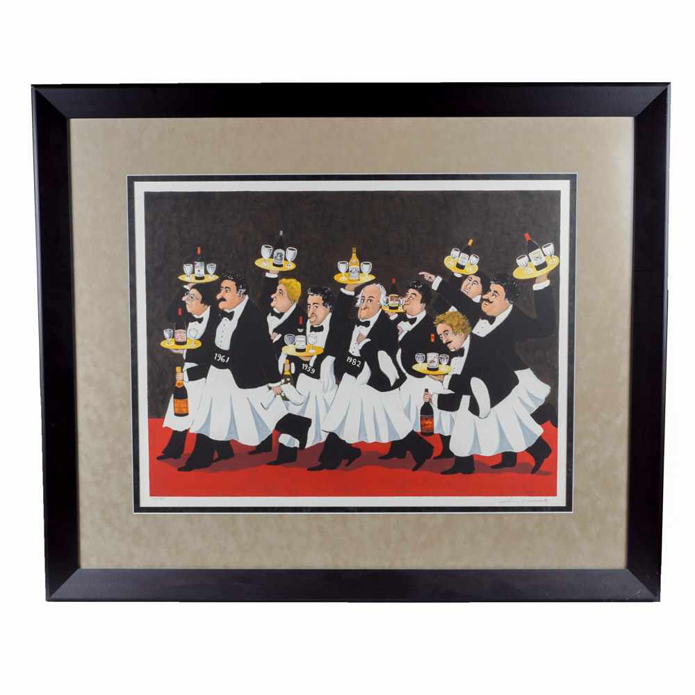 Guy Buffet Limited Edition Lithograph on Paper "Race of the Great Vintages"