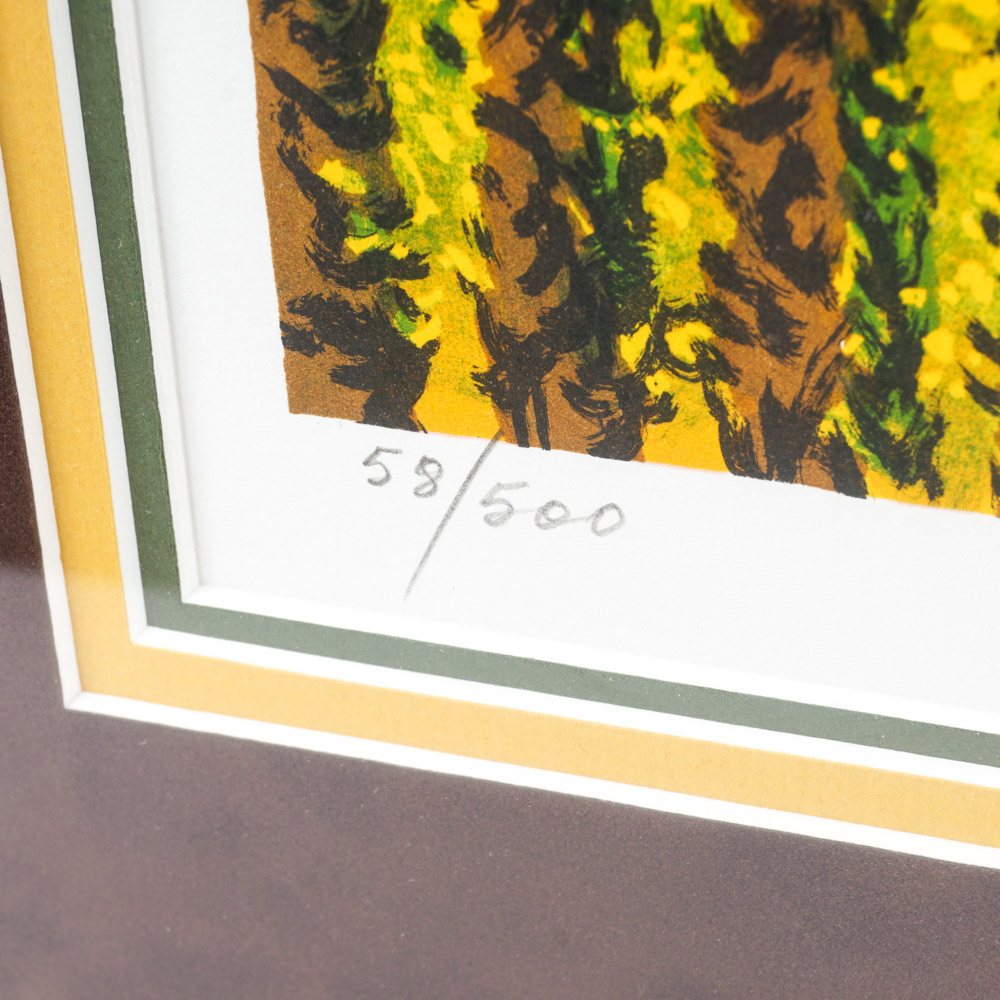 Signed Lithograph "Life is a Cabernet" by Guy Buffet