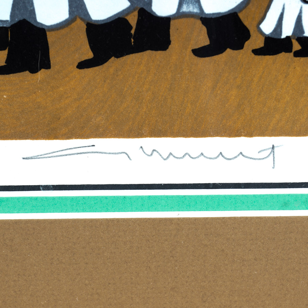 Limited Edition Lithograph on Paper of a Parade by Guy Buffet