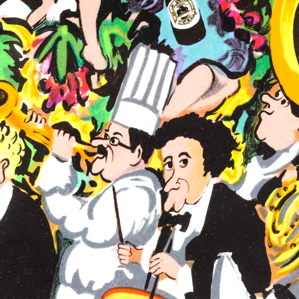 Limited Edition Lithograph on Paper of a Parade by Guy Buffet