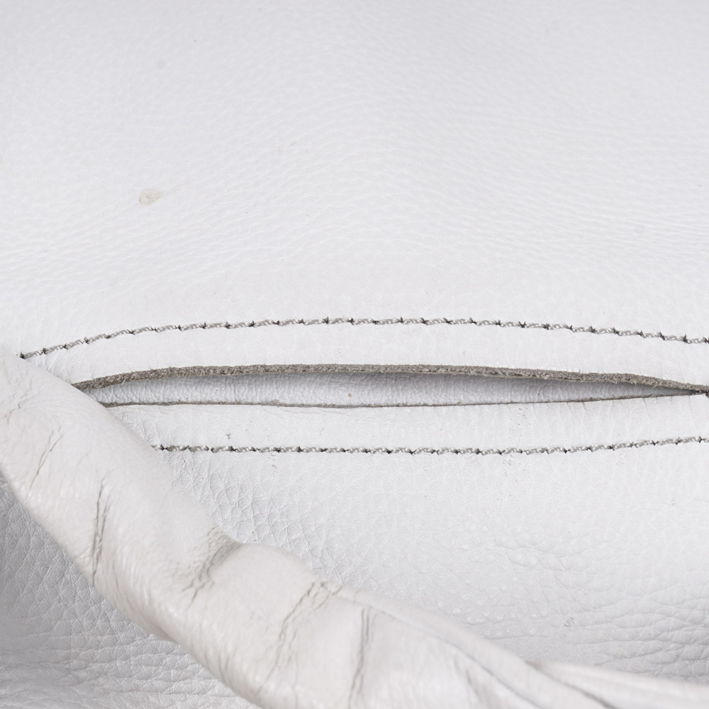B. Makowsky White Leather Handbag