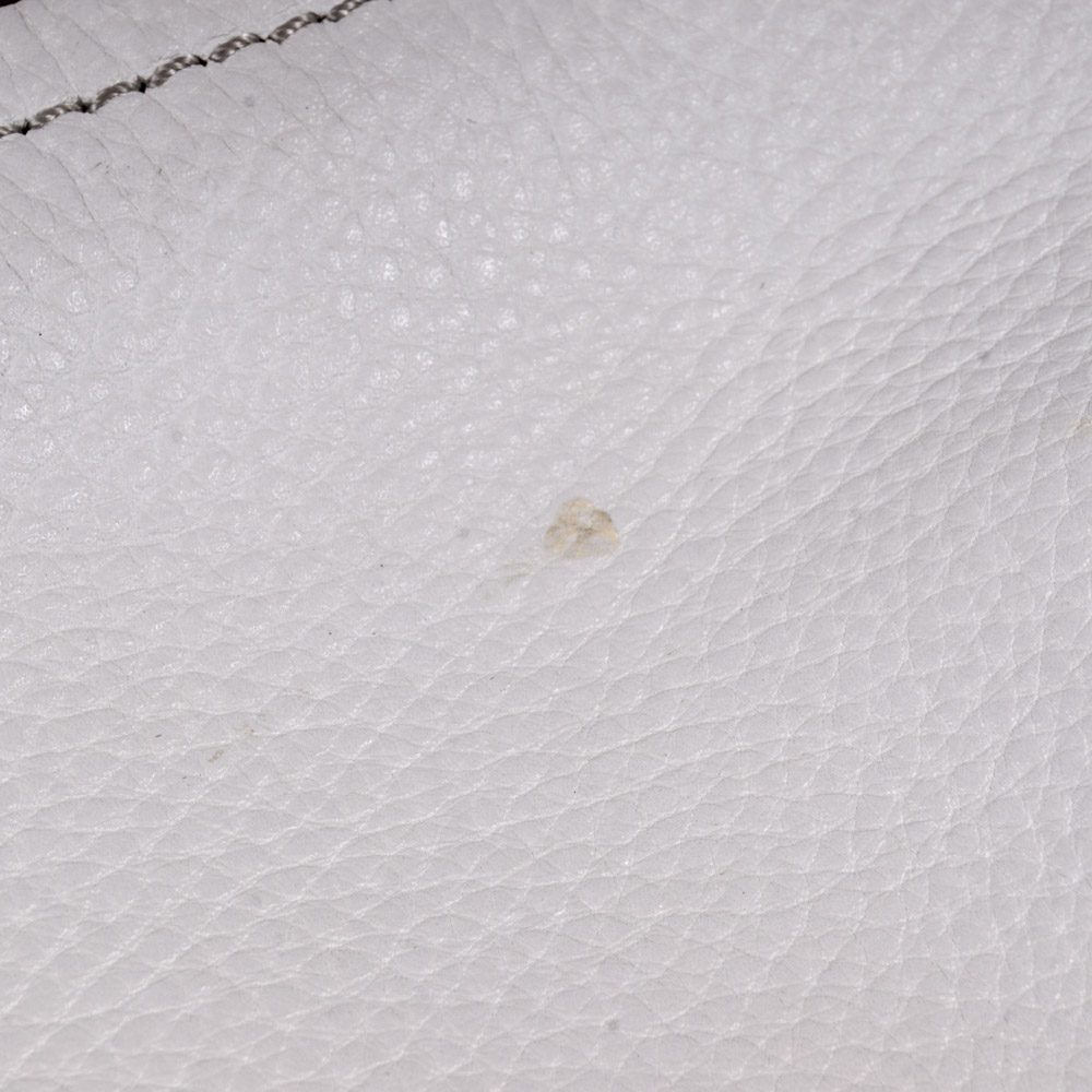 B. Makowsky White Leather Handbag