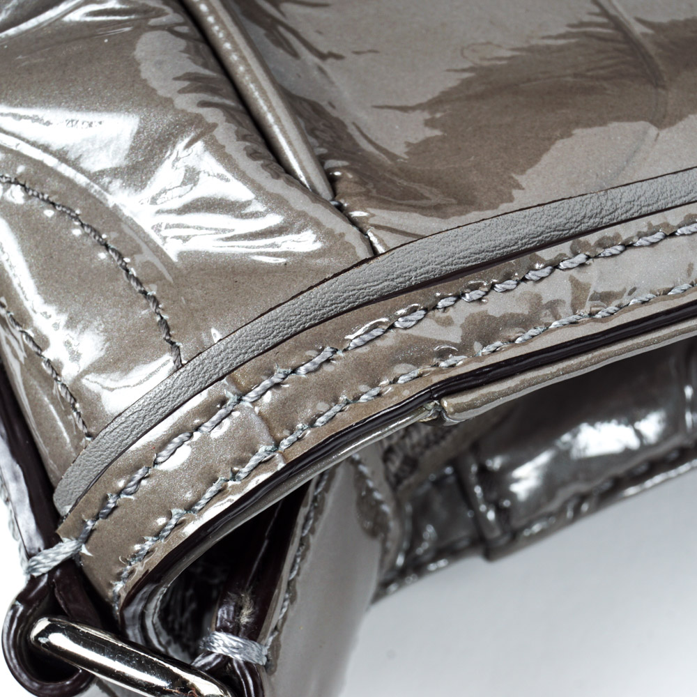 Coach Taupe Patent Leather Diaper Bag