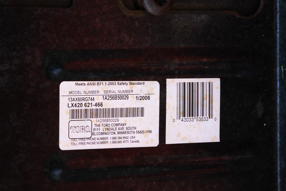 Toro LX420 Twin Cam Riding Lawn Mower