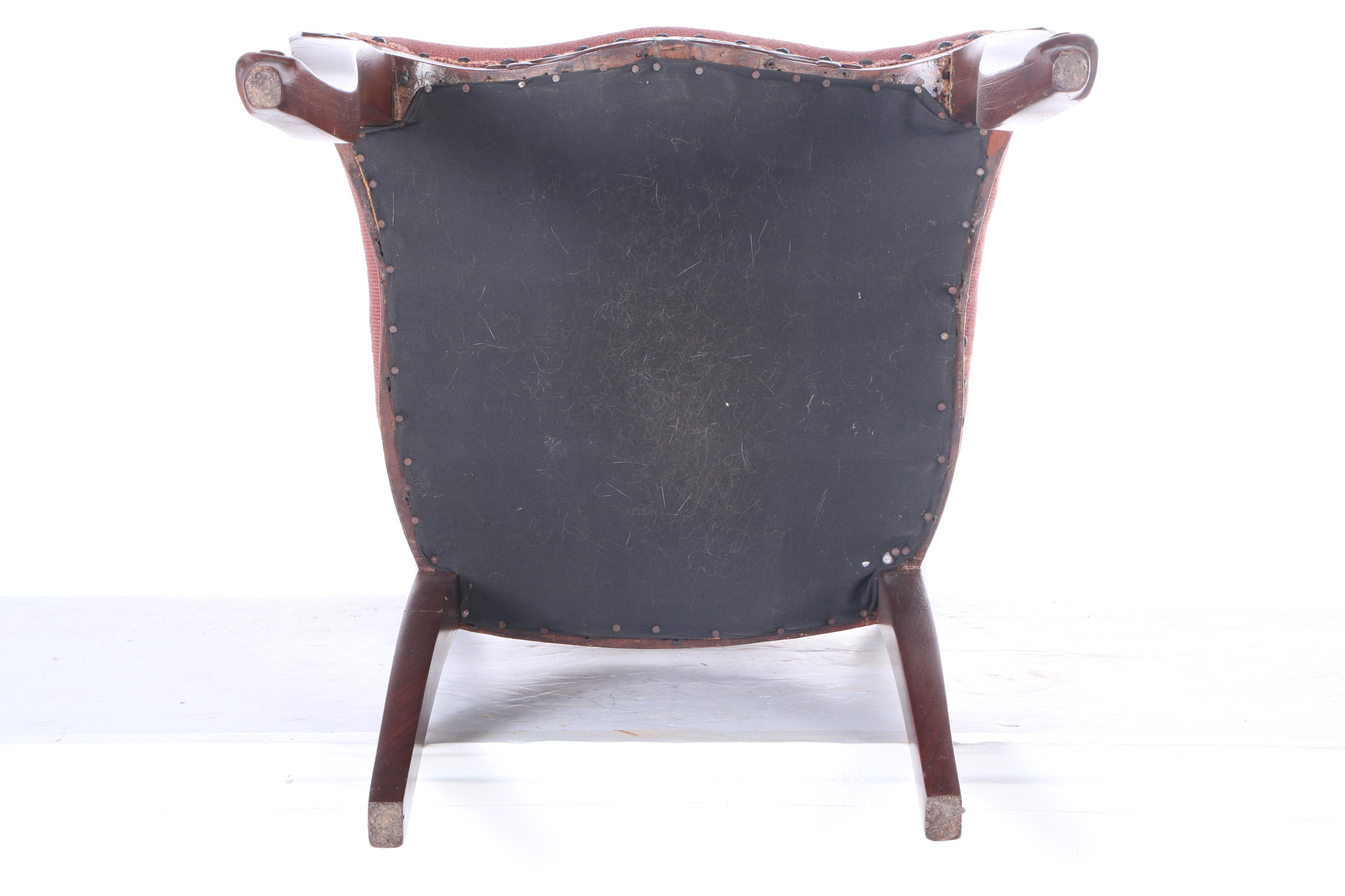 Antique Carved Mahogany Side Chairs with Needlepoint Seats