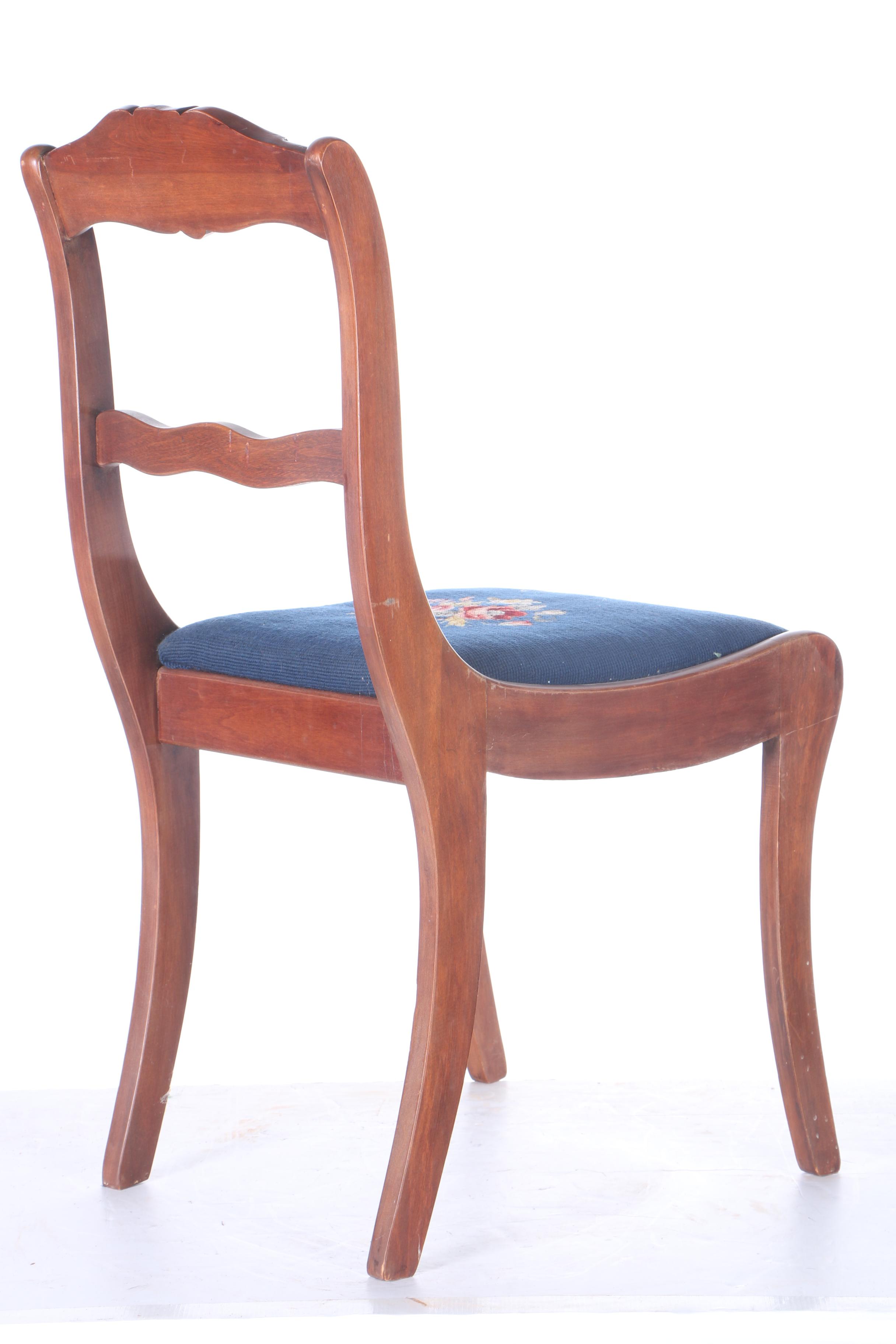 Vintage Rose-Carved Side Chair