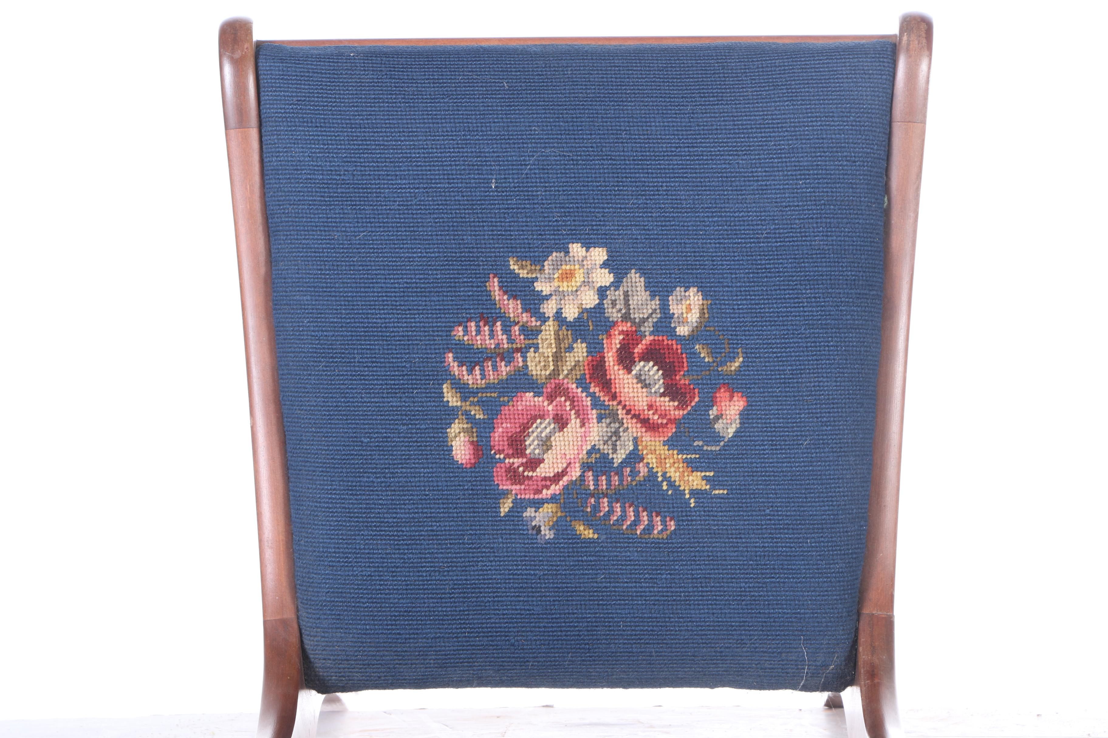 Vintage Rose-Carved Side Chair