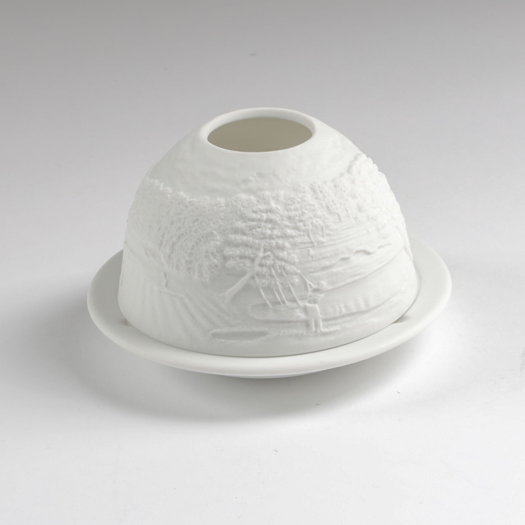 Bernardaud Bisque Porcelain Lithophane Candle Holder