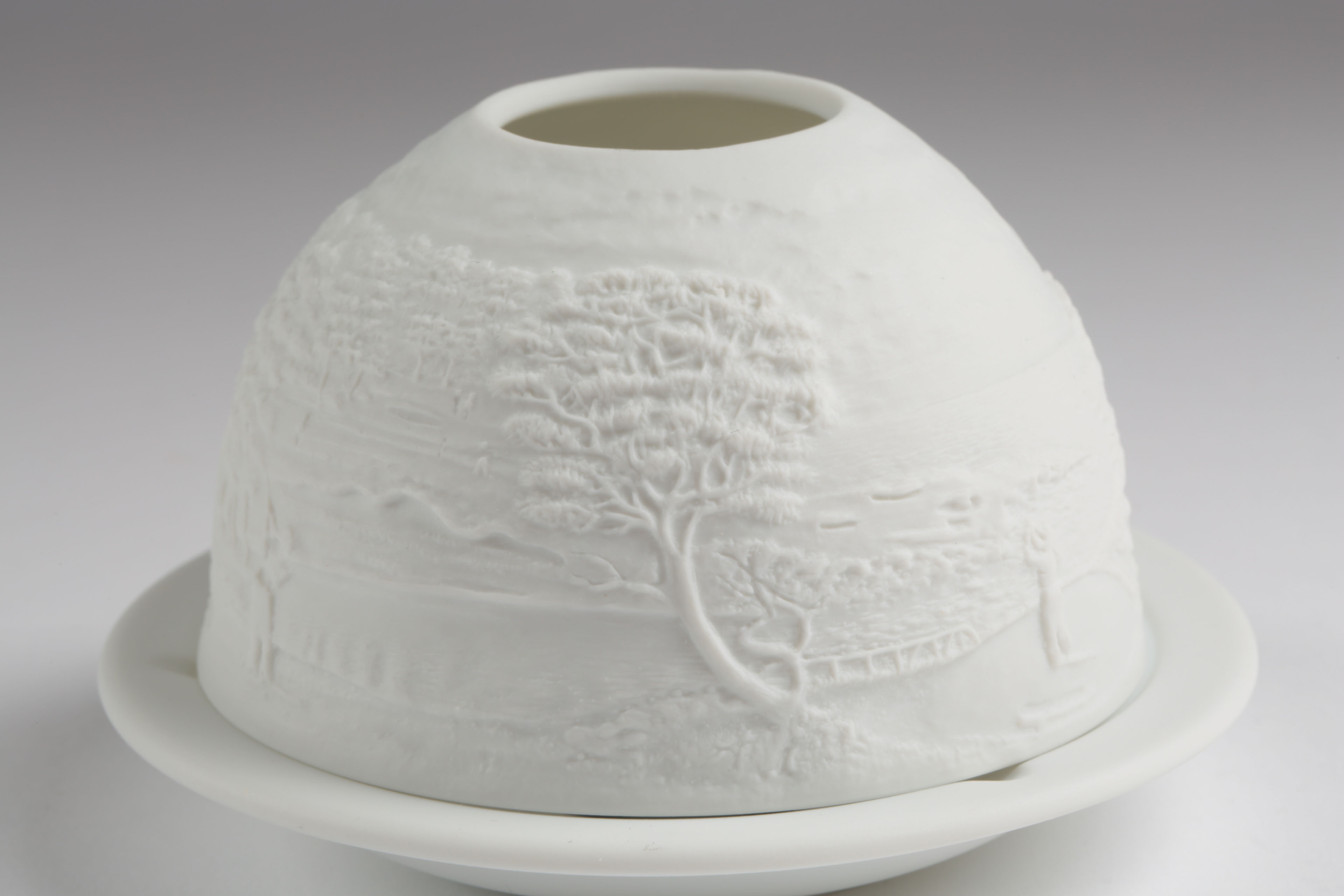 Bernardaud Bisque Porcelain Lithophane Candle Holder