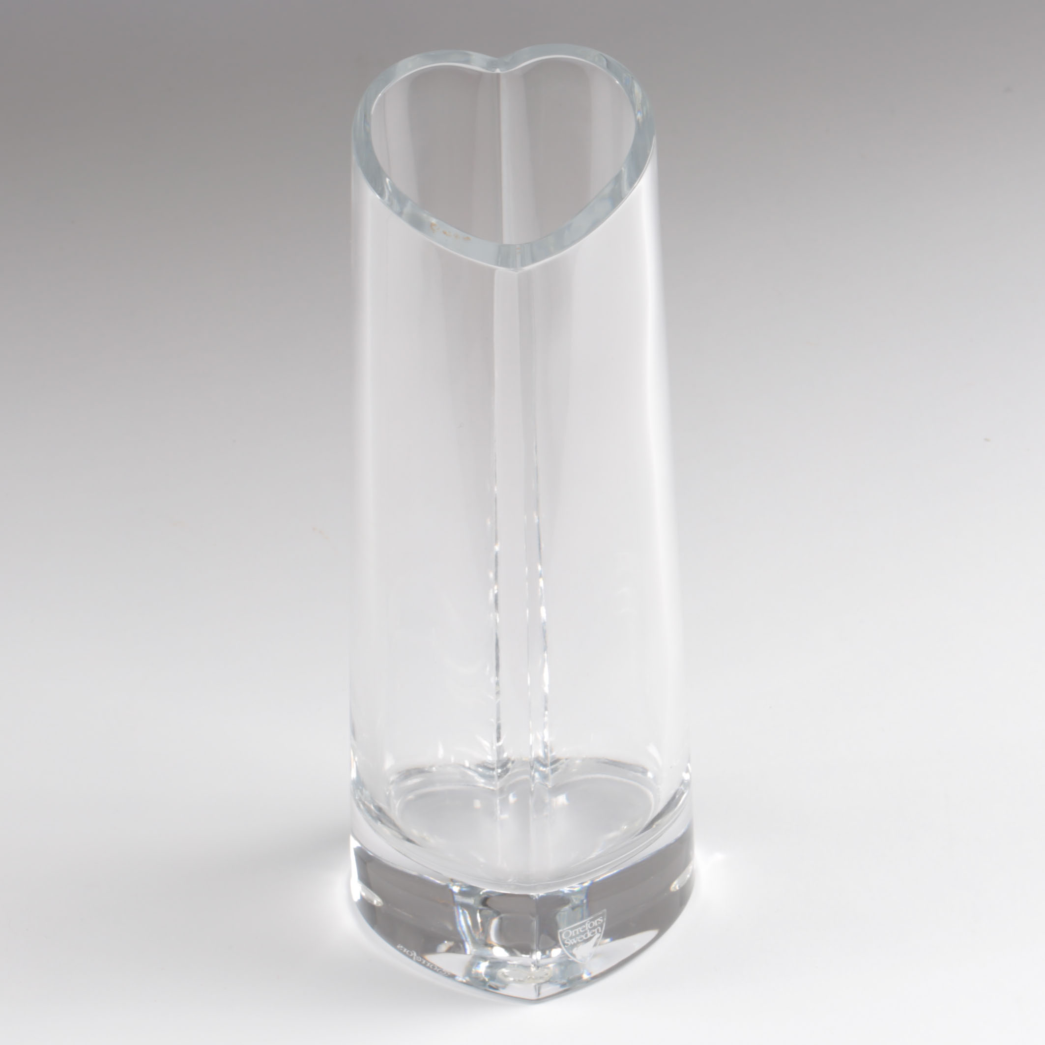 Orrefors Crystal "My Heart" Vase