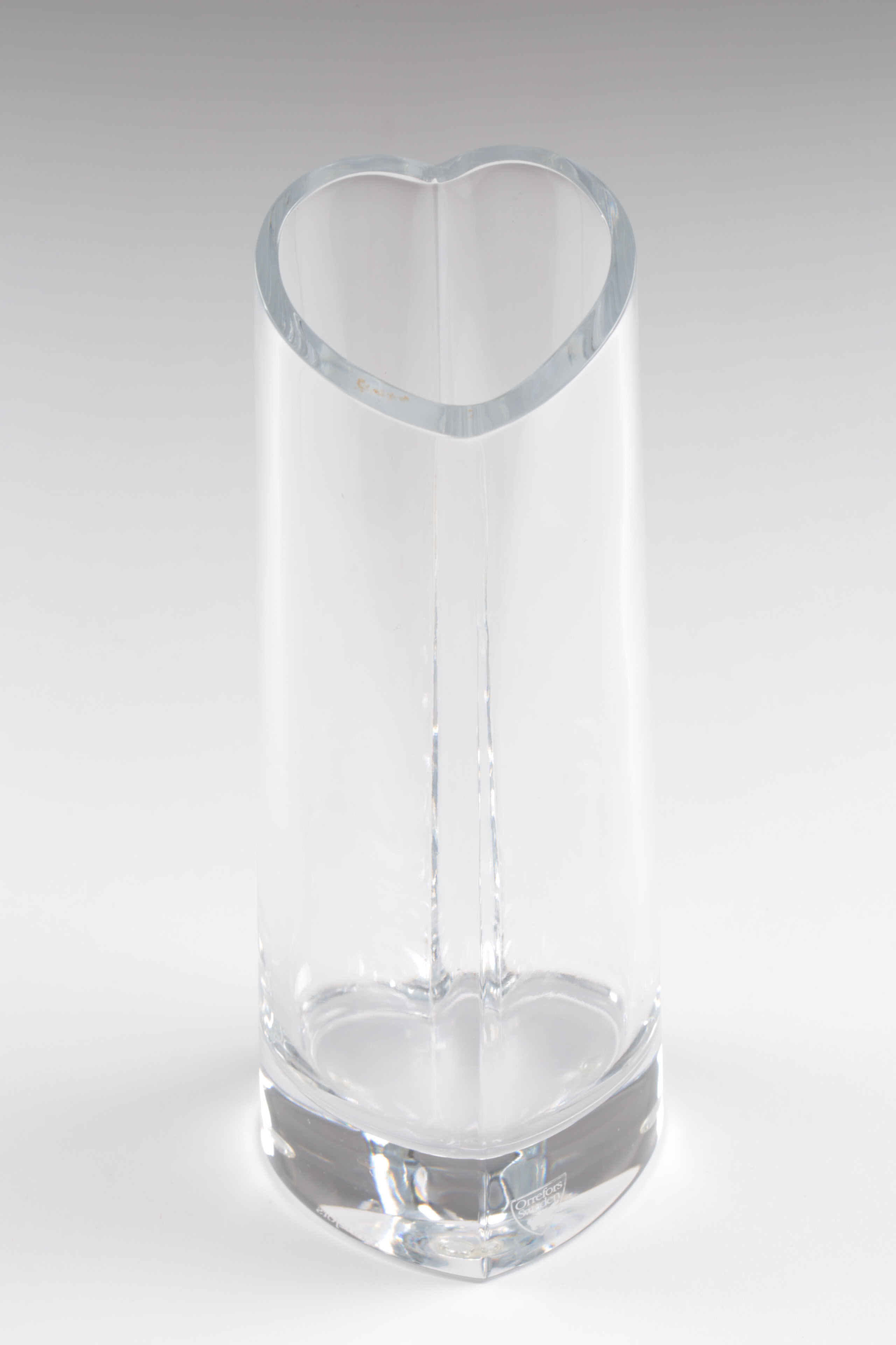 Orrefors Crystal "My Heart" Vase