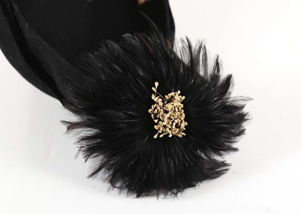 Vintage Sunnyland Black Cloche Hat