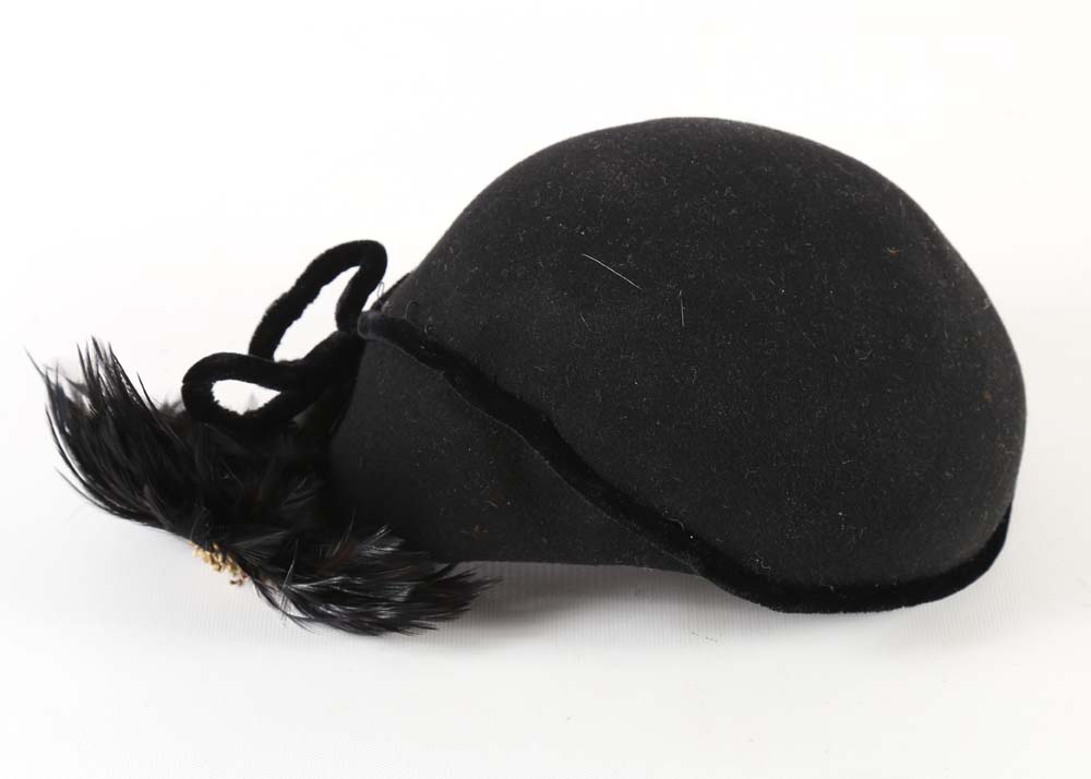 Vintage Sunnyland Black Cloche Hat