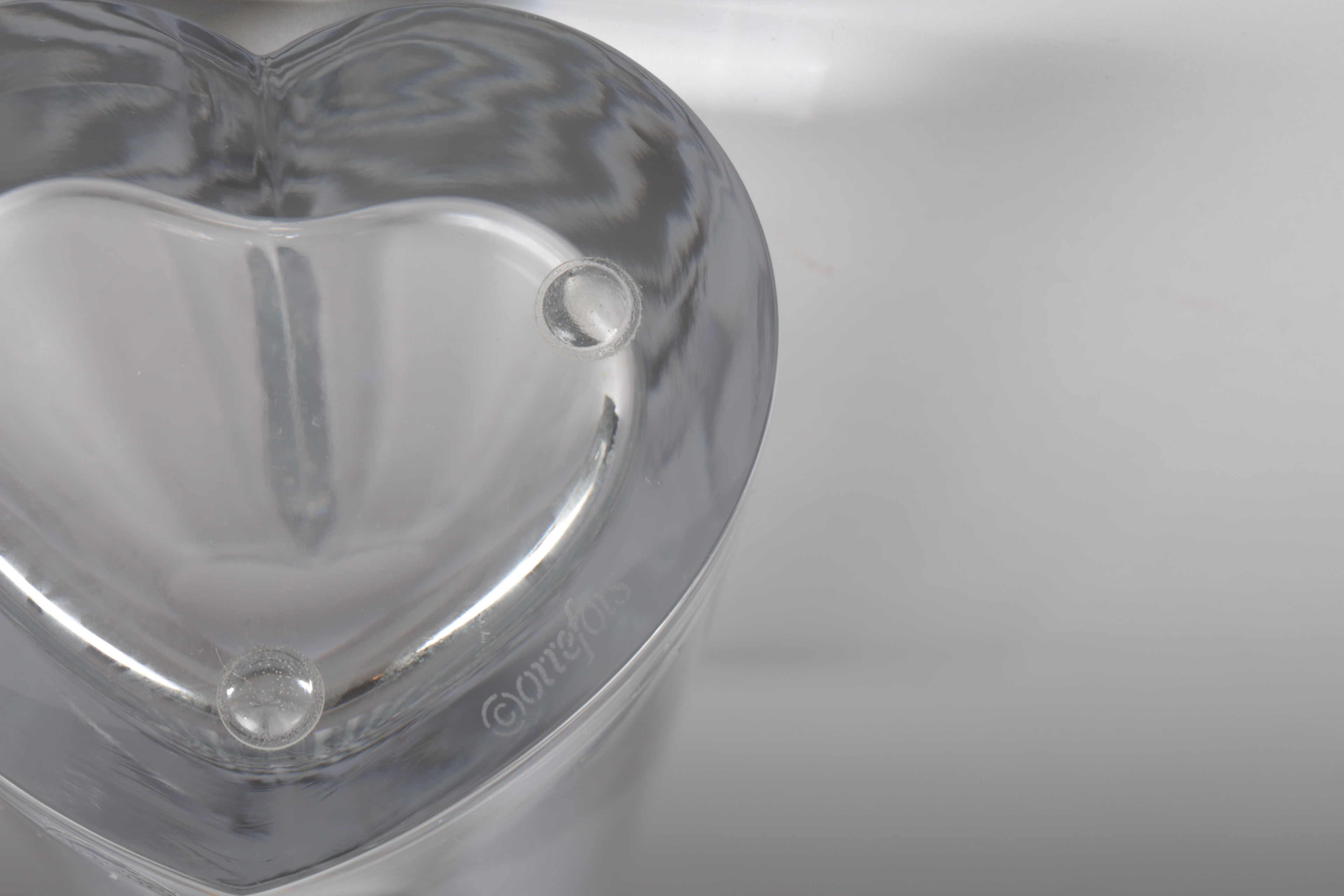 Orrefors Crystal "My Heart" Vase