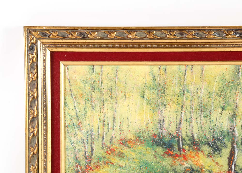 Mark Moses Original Enamel on Copper Painting