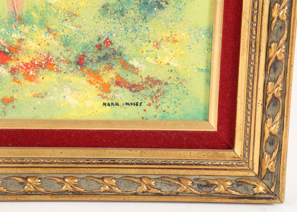 Mark Moses Original Enamel on Copper Painting