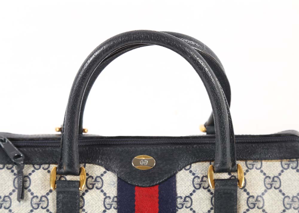 Vintage Gucci Supreme Canvas "Boston" Handbag