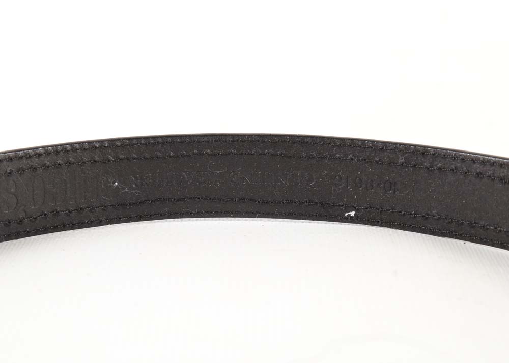 Southwestern Style Beaded Black Leather Belt