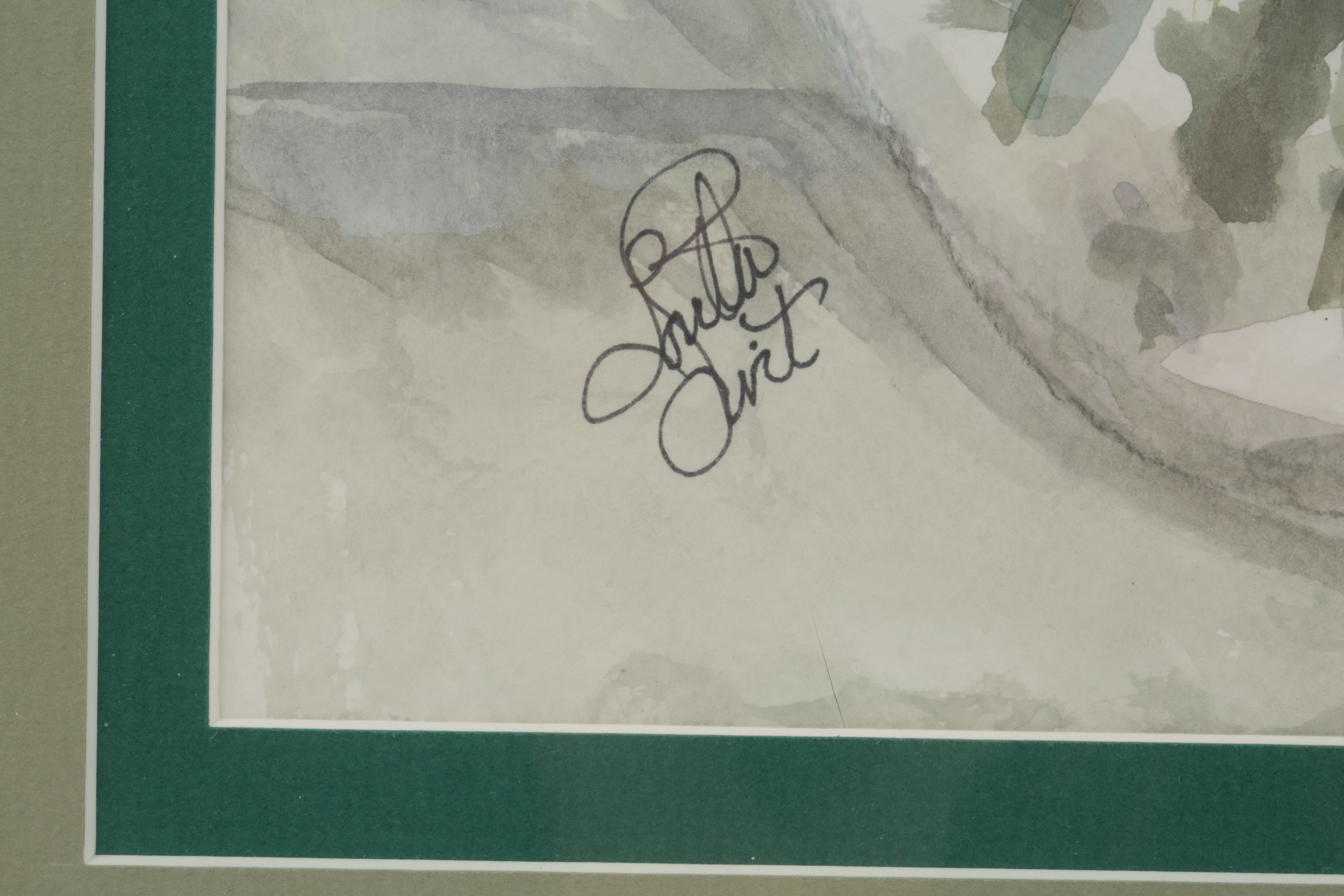 Loretta Swit Watercolor Painting on Paper of Tulips