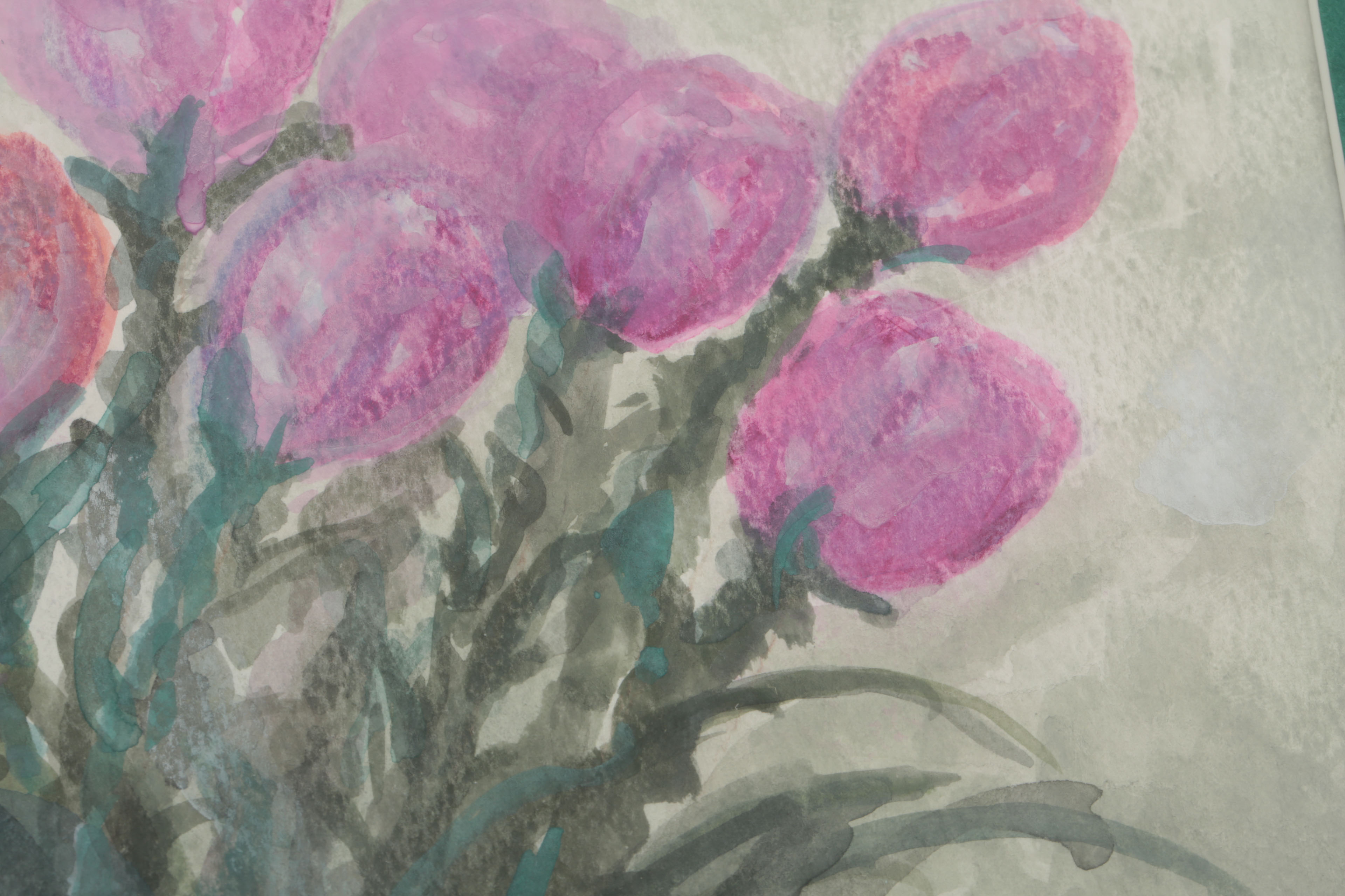 Loretta Swit Watercolor Painting on Paper of Tulips