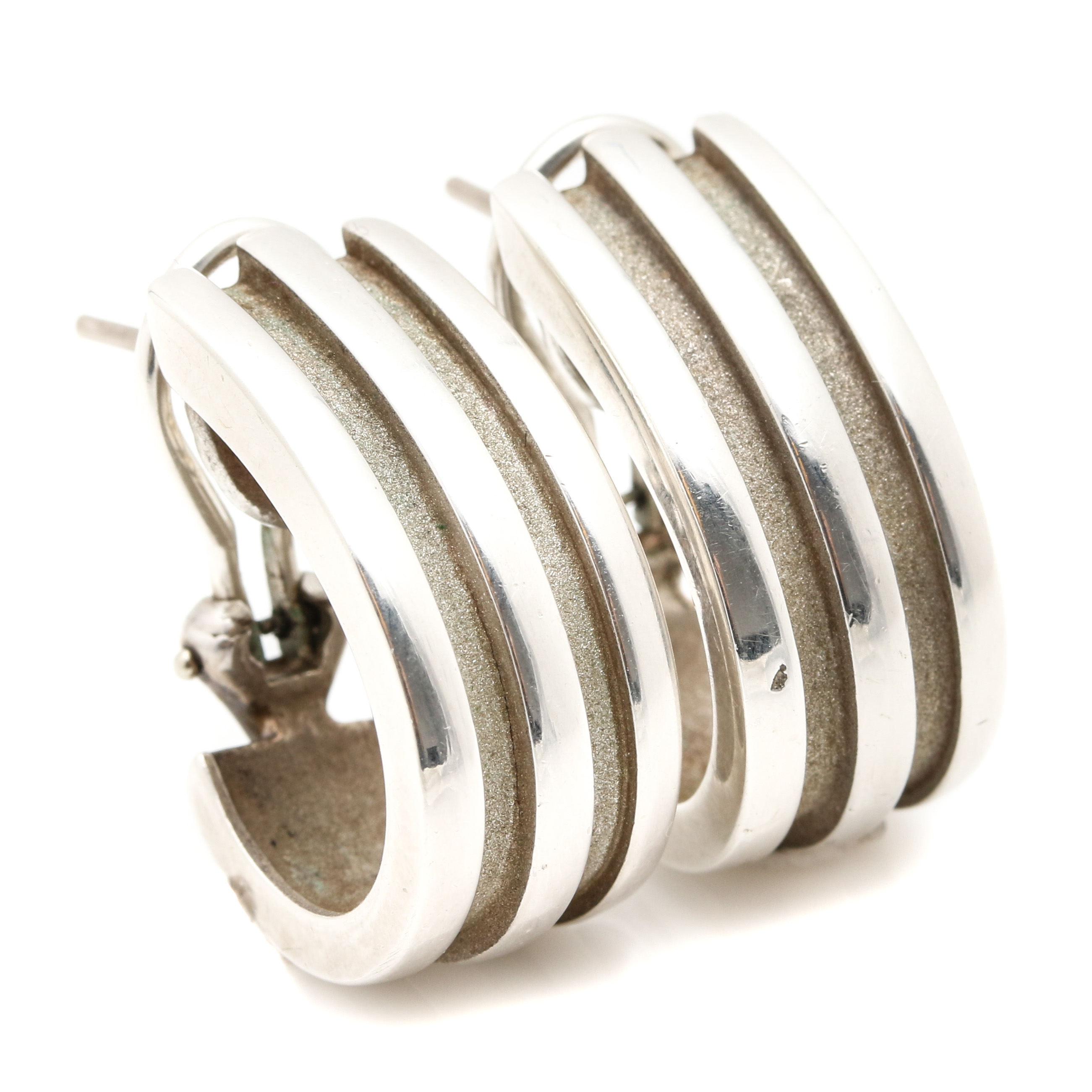 Tiffany & Co. Sterling Silver Half-Hoop Earrings