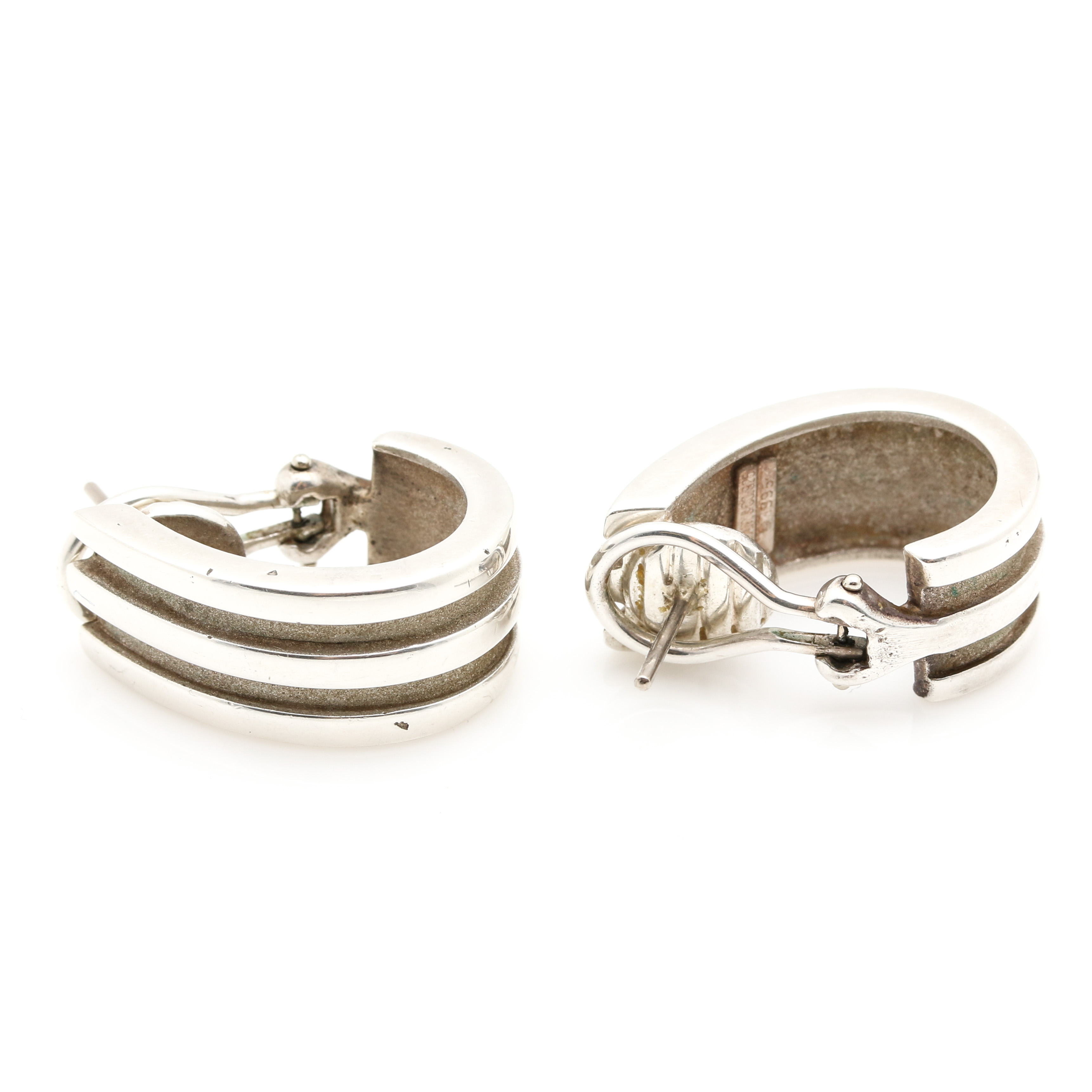 Tiffany & Co. Sterling Silver Half-Hoop Earrings