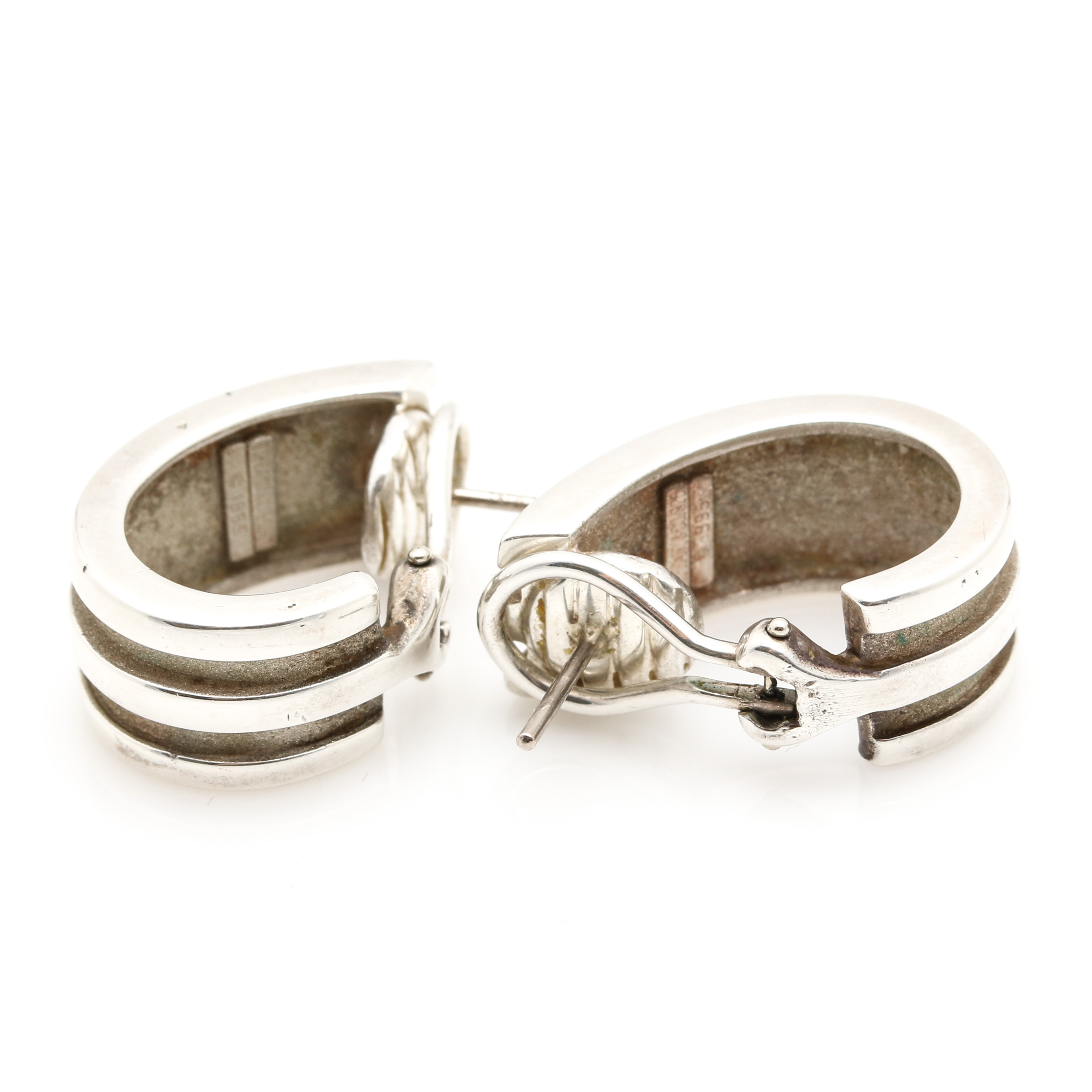 Tiffany & Co. Sterling Silver Half-Hoop Earrings