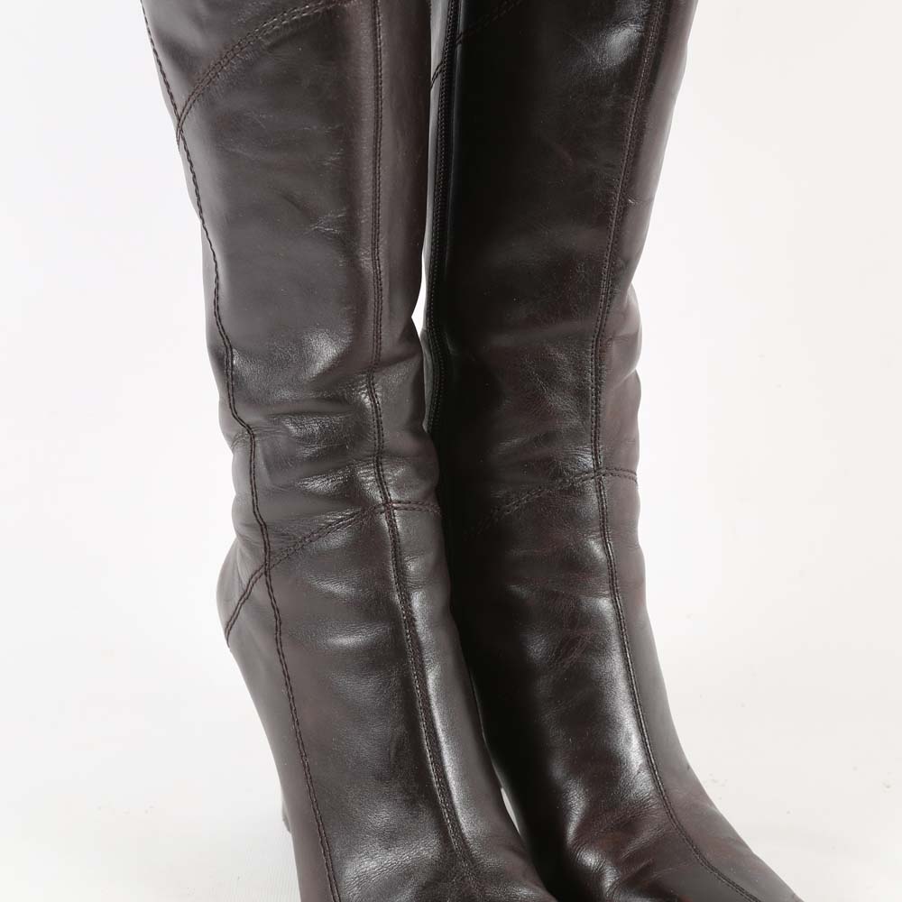 Women's Nine West Brown Leather Boots