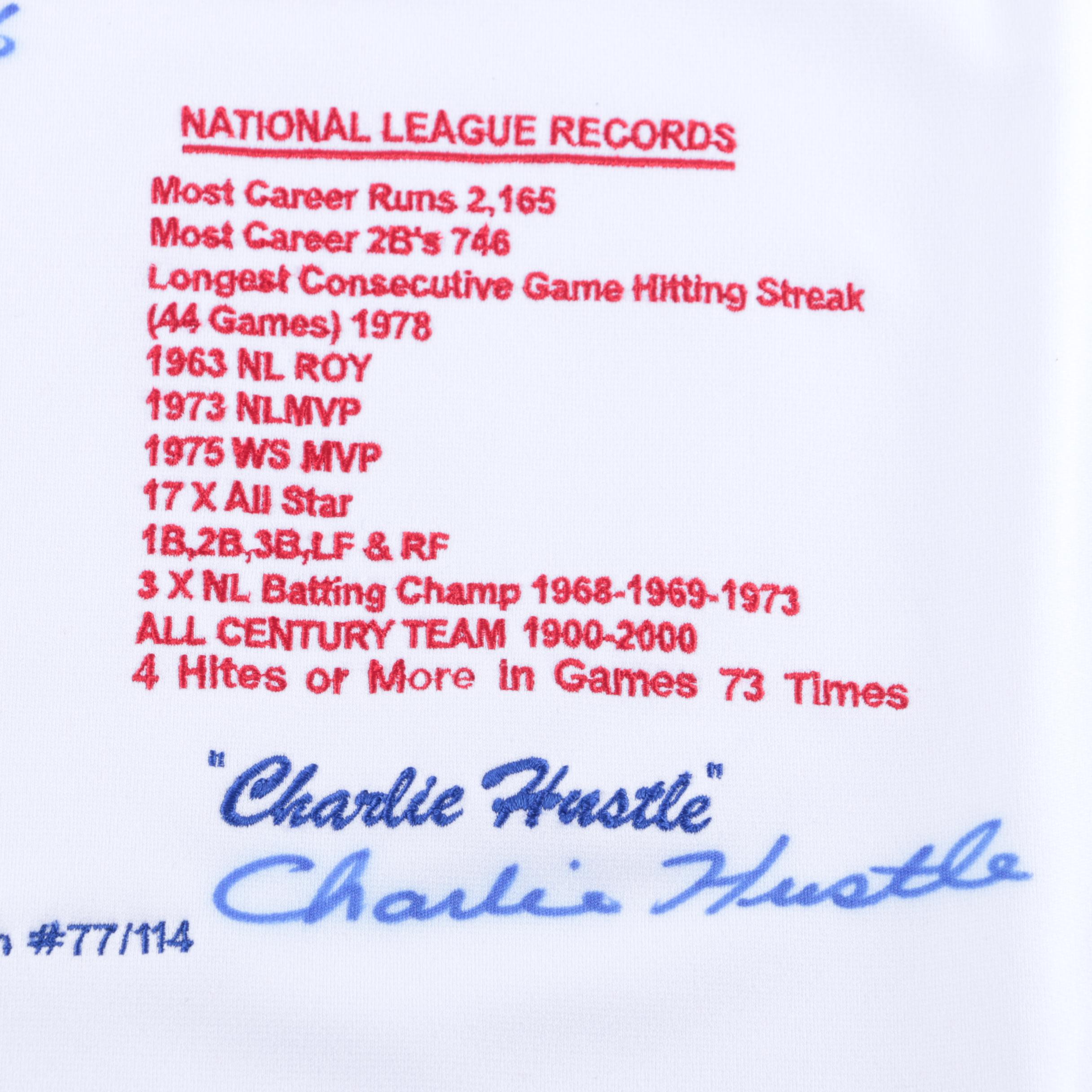 Limited Edition Autographed Pete Rose Jersey