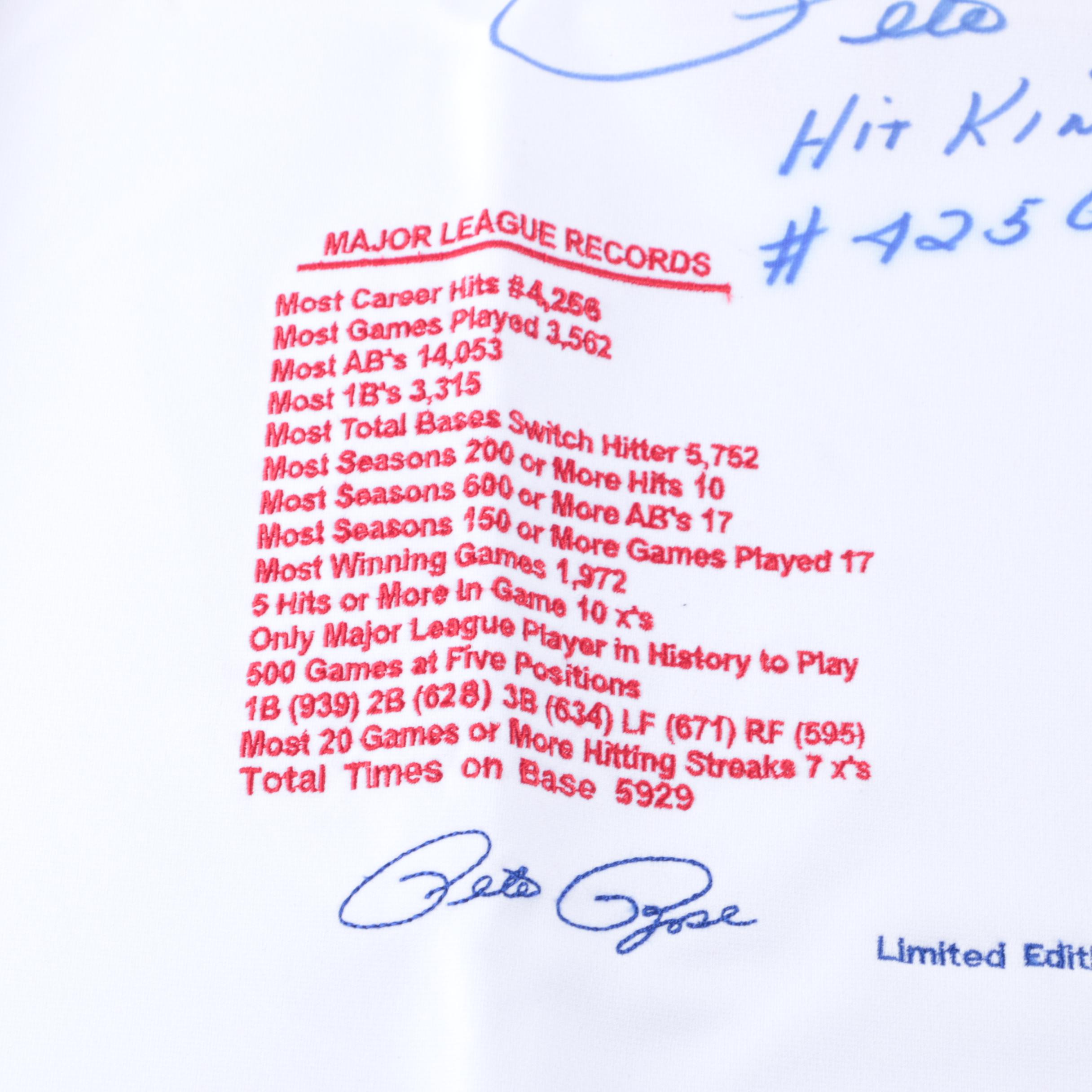 Limited Edition Autographed Pete Rose Jersey